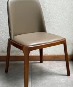 Silla Zur ecocuero gris